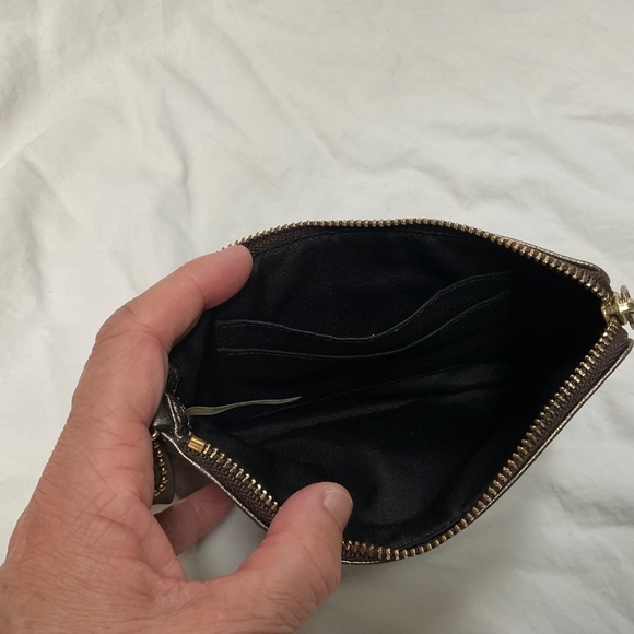 Gold Metallic Coach Wristlet - Picture 5 of 7